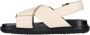 Marni Fussbet sandalen met gekruiste bandjes Beige - Thumbnail 13