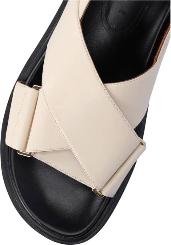 Marni Fussbet sandalen met gekruiste bandjes Beige - Foto 15