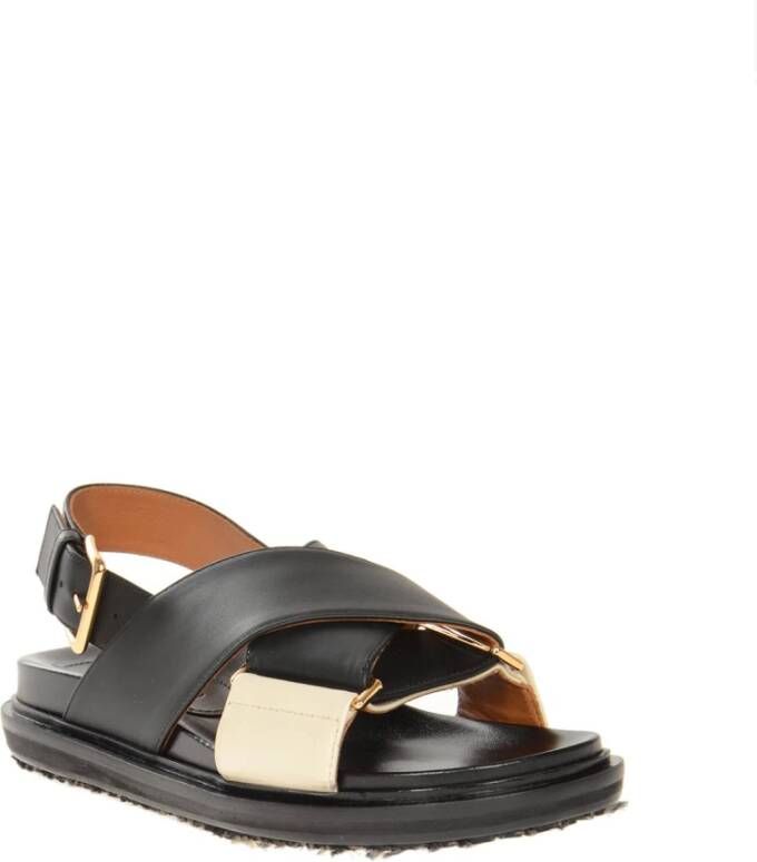 Marni Platte sandalen Zwart Dames