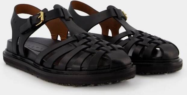 Marni Platte sandalen Zwart Dames