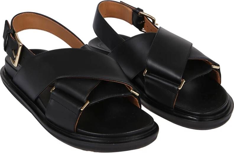 Marni Flat Sandals Zwart Dames