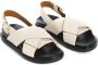 Marni Fussbet sandalen met gekruiste bandjes Beige - Thumbnail 3