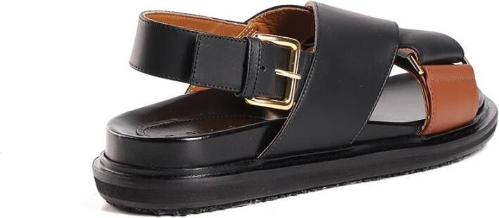 Marni Fussbet sandalen met kruisbandjes Zwart - Foto 4