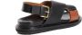 Marni Iconische Fussbett Kruisband Leren Sandalen Multicolor Dames - Thumbnail 4