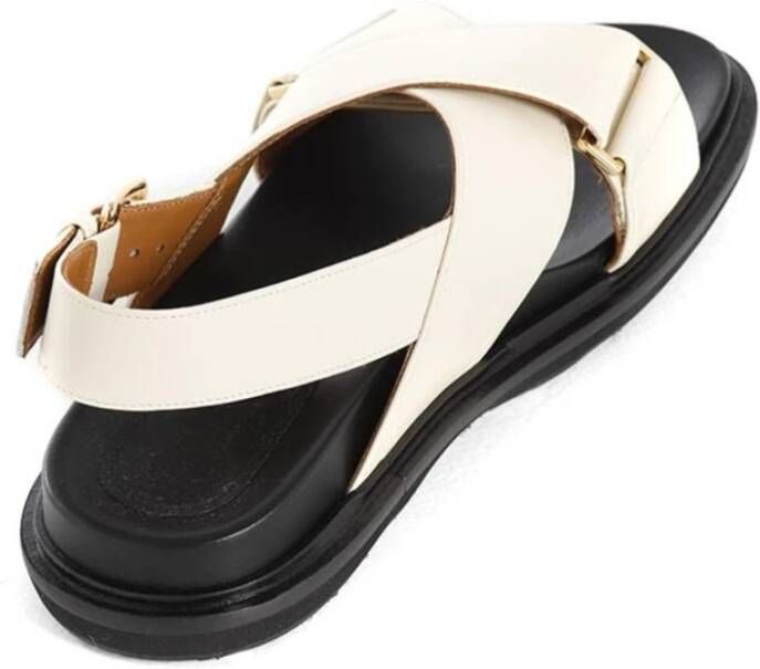 Marni Fussbet sandalen met gekruiste bandjes Beige - Foto 4