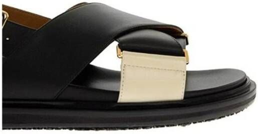 Marni Fussbet sandalen met gekruiste bandjes Zwart - Foto 8