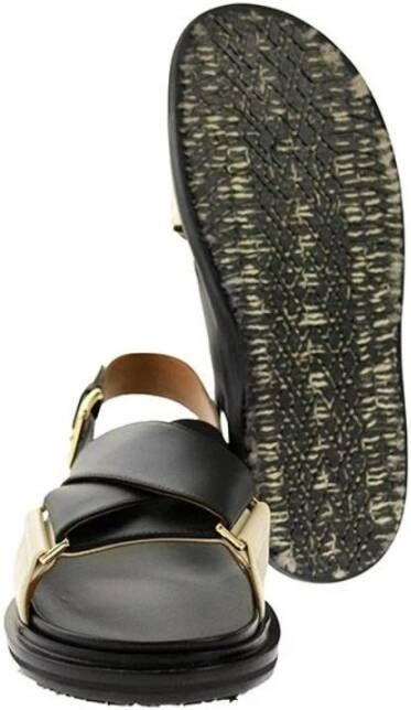 Marni Fussbett Sandal Zwart Dames