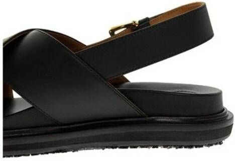 Marni Fussbet sandalen met gekruiste bandjes Zwart - Foto 10
