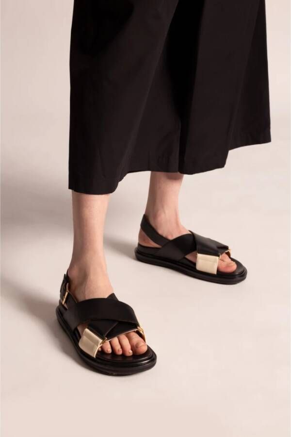 Marni Fussbett Sandal Zwart Dames