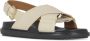 Marni Sandalen Ivory Smooth Leather Sandals With Rear Belt in beige - Thumbnail 16
