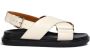 Marni Sandalen Ivory Smooth Leather Sandals With Rear Belt in beige - Thumbnail 18
