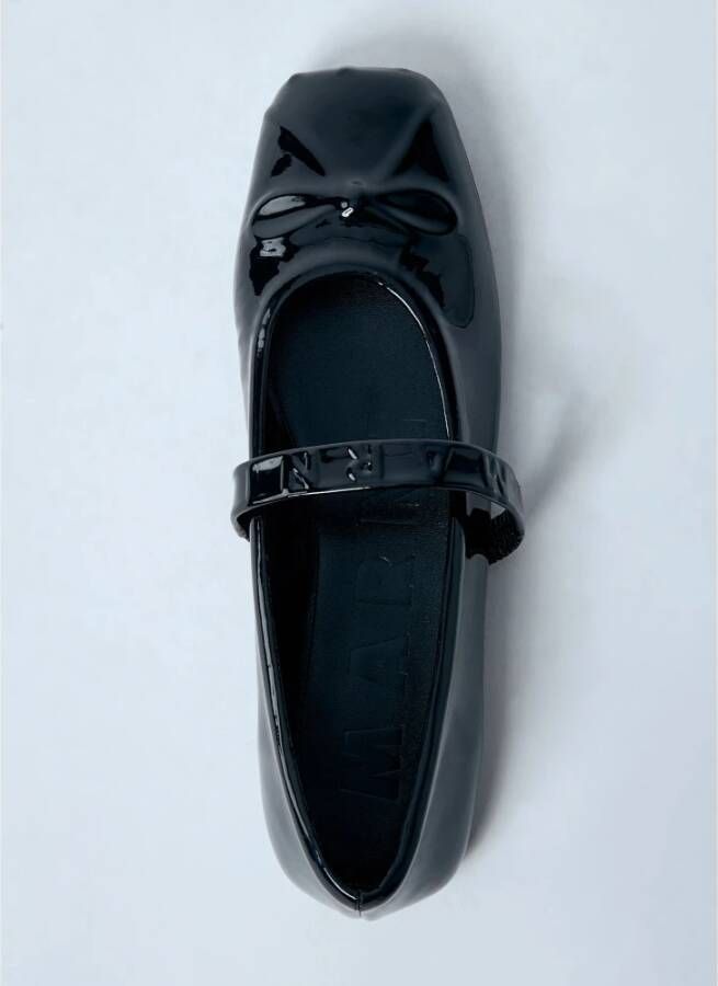 Marni Glanzende Mary Jane Schoenen van Lakleer