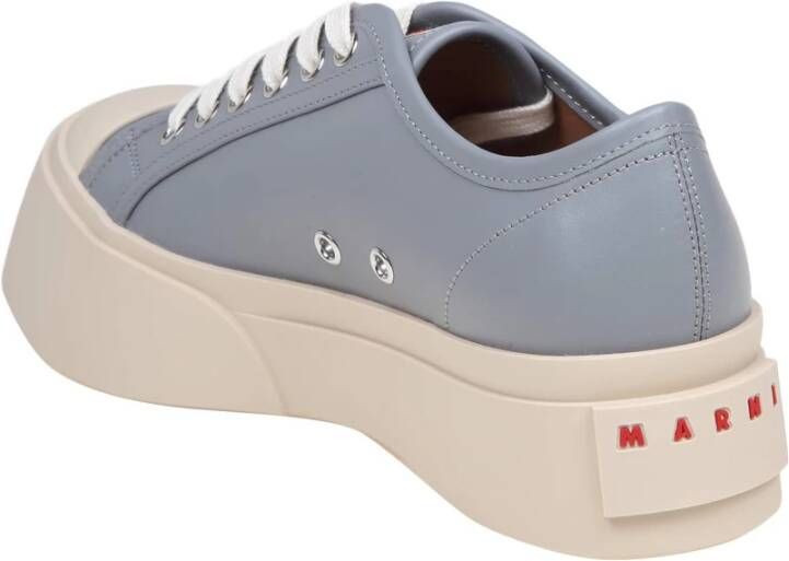 Marni Grijze Nappa Leren Veterschoenen Gray Dames