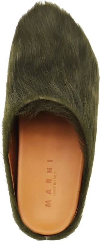 Marni Groene Sabot Sandalen