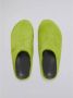 Marni Fussbett Sabot slippers met kalfshaar Groen - Thumbnail 5