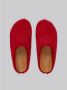 Marni Fussbett Sabot slippers met kalfshaar Rood - Thumbnail 5