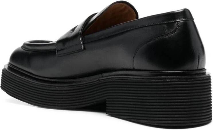 Marni Iconische vierkante neus loafers Black Heren