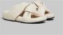 Marni Ivory twisted leather bubble sandal Beige Dames - Thumbnail 7