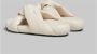 Marni Ivory twisted leather bubble sandal Beige Dames - Thumbnail 8