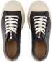 Marni Zwarte Leren Sneakers met Contrasterende Details Black Dames - Thumbnail 4