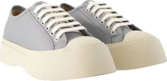 Marni Leather sneakers Gray Dames