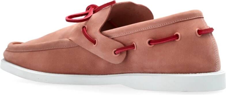 Marni Leren bootschoenen Pink Dames