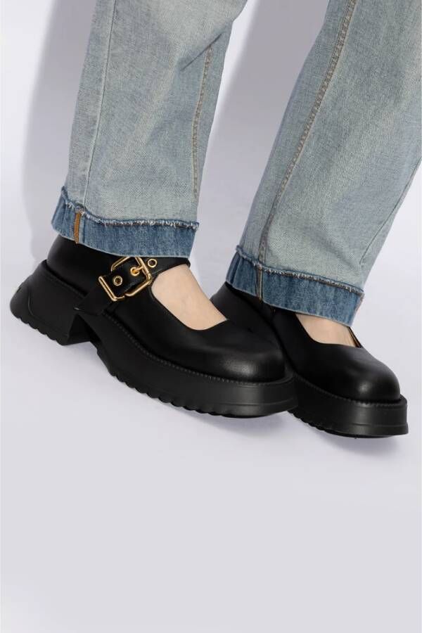 Marni Leren platform loafers Black Dames