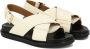 Marni Sandalen Ivory Smooth Leather Sandals With Rear Belt in beige - Thumbnail 8