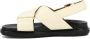 Marni Sandalen Ivory Smooth Leather Sandals With Rear Belt in beige - Thumbnail 9