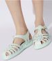 Marni Sandalen Light Blue Leather Gladiator Sandals in blauw - Thumbnail 3