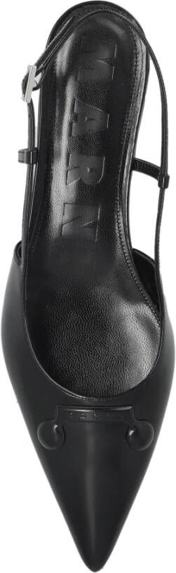 Marni Leren schoenen met logo
