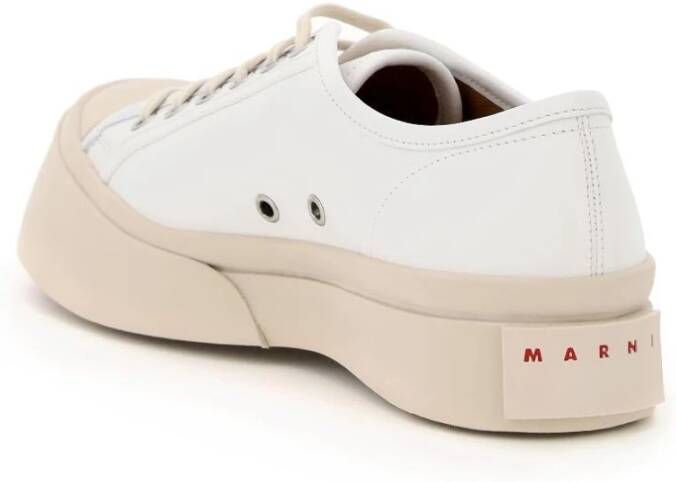 Marni Witte Sneakers Regular Fit Geschikt voor Alle Temperaturen 100% Leer White - Foto 14
