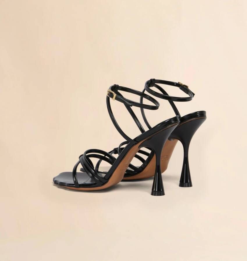 Marni Moonlight Sandaal in Zwart Leer