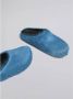 Marni Fussbett Sabot slippers met kalfshaar Blauw - Thumbnail 4