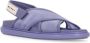 Marni Paarse Leren en Technische Stoffen Sandalen Purple Dames - Thumbnail 2