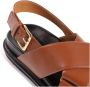 Marni Fussbet sandalen met gekruiste bandjes Bruin - Thumbnail 3