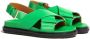 Marni Rechthoekige Ring Platte Sandalen Groen Dames - Thumbnail 3