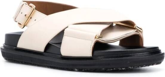 Marni Fussbet sandalen met gekruiste bandjes Beige - Foto 7