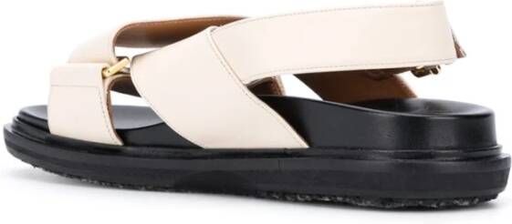 Marni Fussbet sandalen met gekruiste bandjes Beige - Foto 8