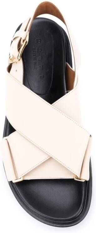 Marni Fussbet sandalen met gekruiste bandjes Beige - Foto 9