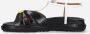 Marni Fussbett sandalen met bloemapplicatie Zwart - Thumbnail 4