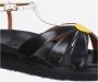 Marni Fussbett sandalen met bloemapplicatie Zwart - Thumbnail 8