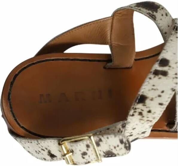 Marni Pre-owned Cotton sandals White Dames