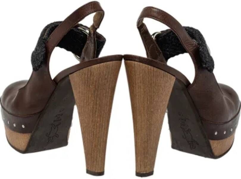 Marni Pre-owned Fabric heels Brown Dames