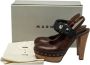 Marni Pre-owned Fabric heels Brown Dames - Thumbnail 7