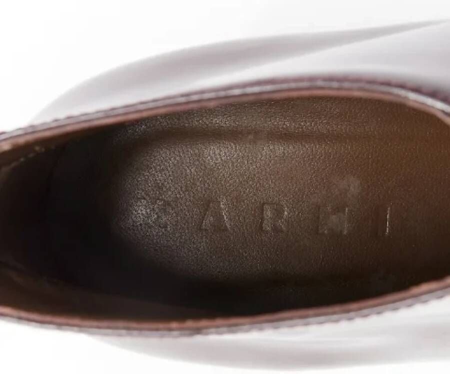 Marni Pre-owned Leather boots Brown Dames
