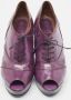 Marni Pre-owned Leather boots Purple Dames - Thumbnail 3
