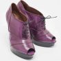 Marni Pre-owned Leather boots Purple Dames - Thumbnail 4