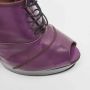 Marni Pre-owned Leather boots Purple Dames - Thumbnail 7