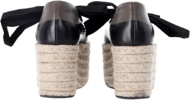 Marni Pre-owned Leather espadrilles Black Dames